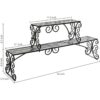 MyGift soporte organizador de metal con 2 estantes para_5