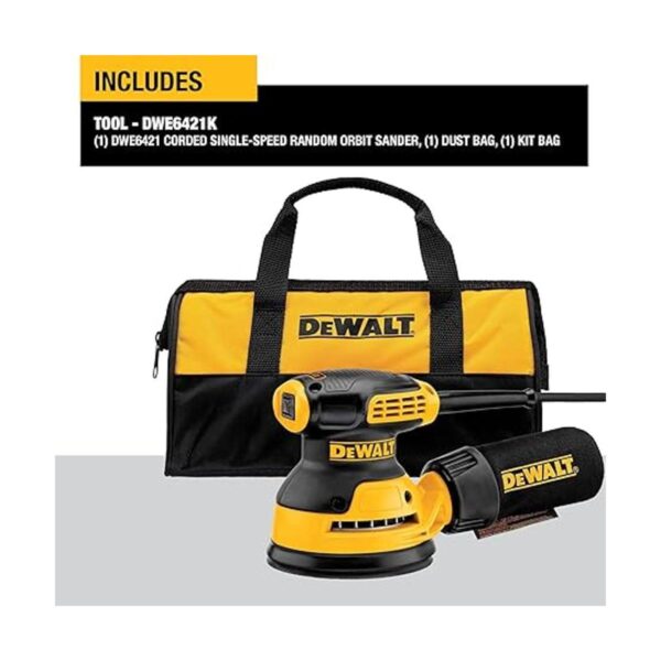 DEWALT Kit de lijadora roto orbital aleatoria DWE6421K 5_2