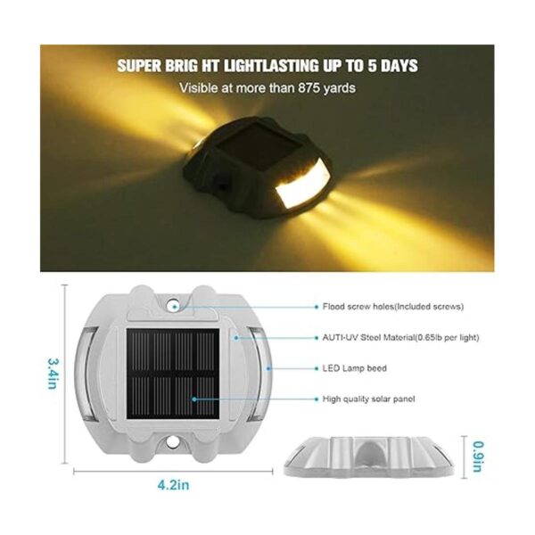 Paquete de 8 luces solares D012 para cubierta de muelle_2