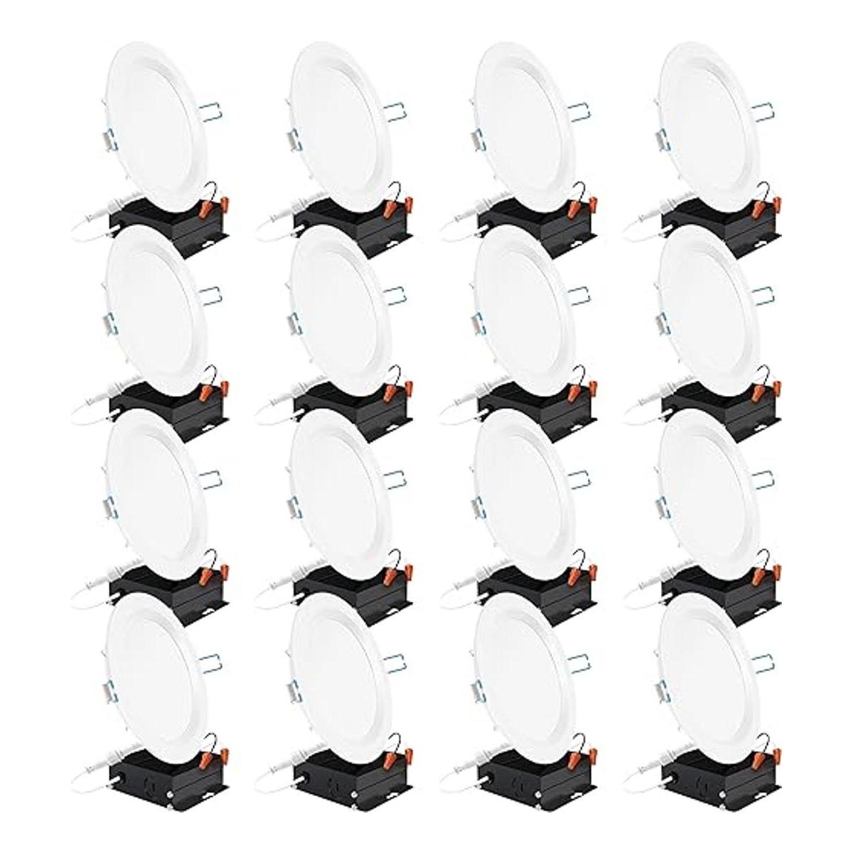 Sunco Lighting 16 Pack 6 Inch Ultra Thin LED Recessed