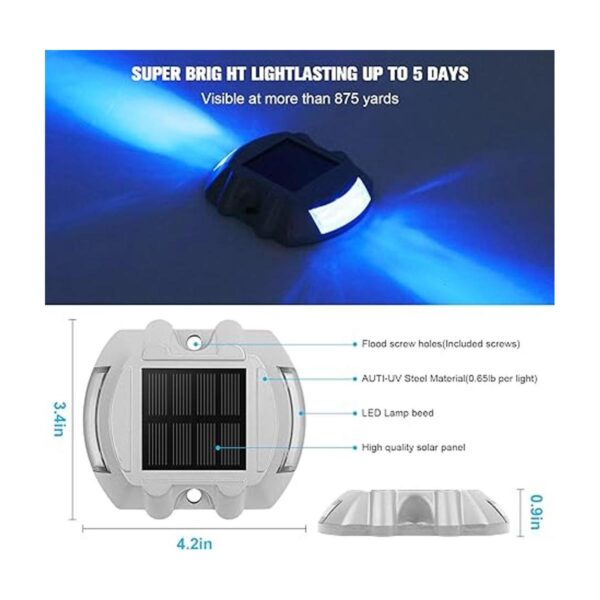 Paquete de 8 luces solares D012 azul_2