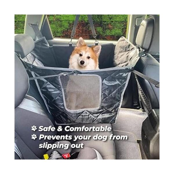 Furdelity Dog Car Seat Cover for Back Seat Half Dog Seat_2