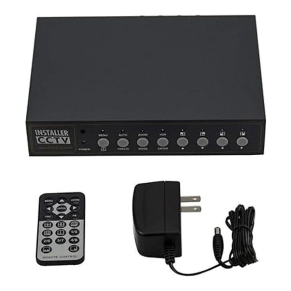 Instalador CCTV 4CH Video Color Quad Multiplexor con