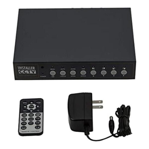 Instalador CCTV 4CH Video Color Quad Multiplexor con