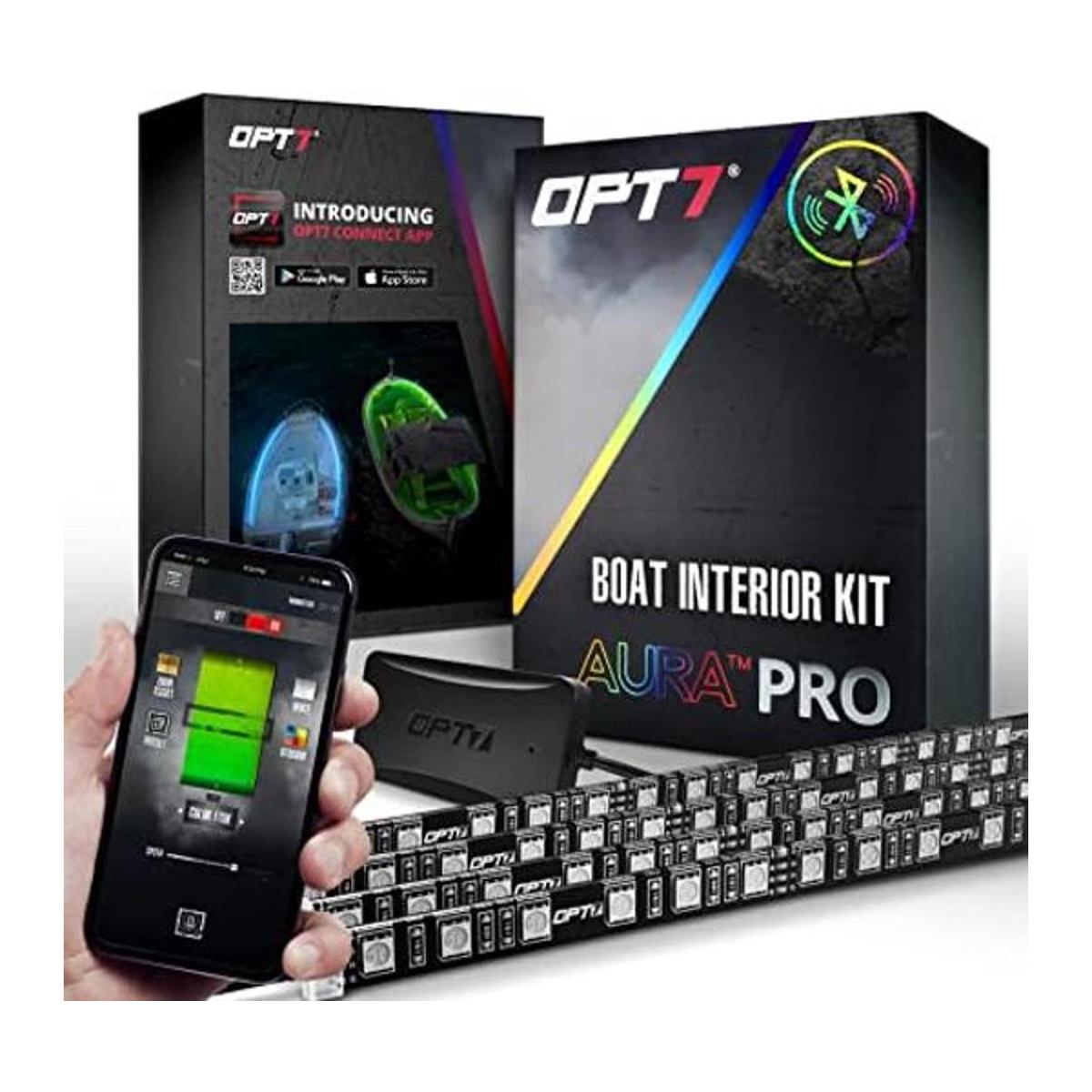 OPT7 Aura PRO Kit de iluminación LED Bluetooth de 4 piezas
