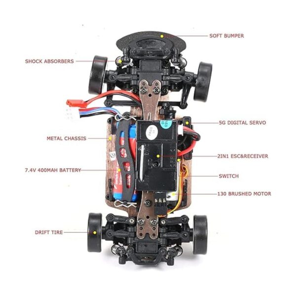 GoolRC WLtoys K969 RC Coche escala 128 2.4 GHz coche de