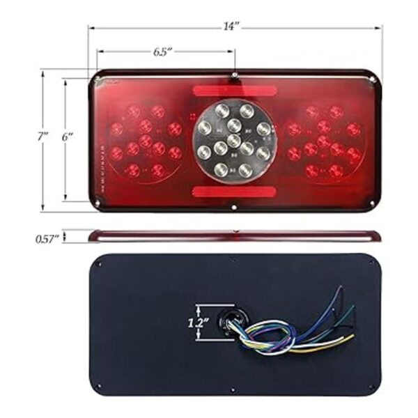 Partsam 2 luces LED rectangulares para remolque_3
