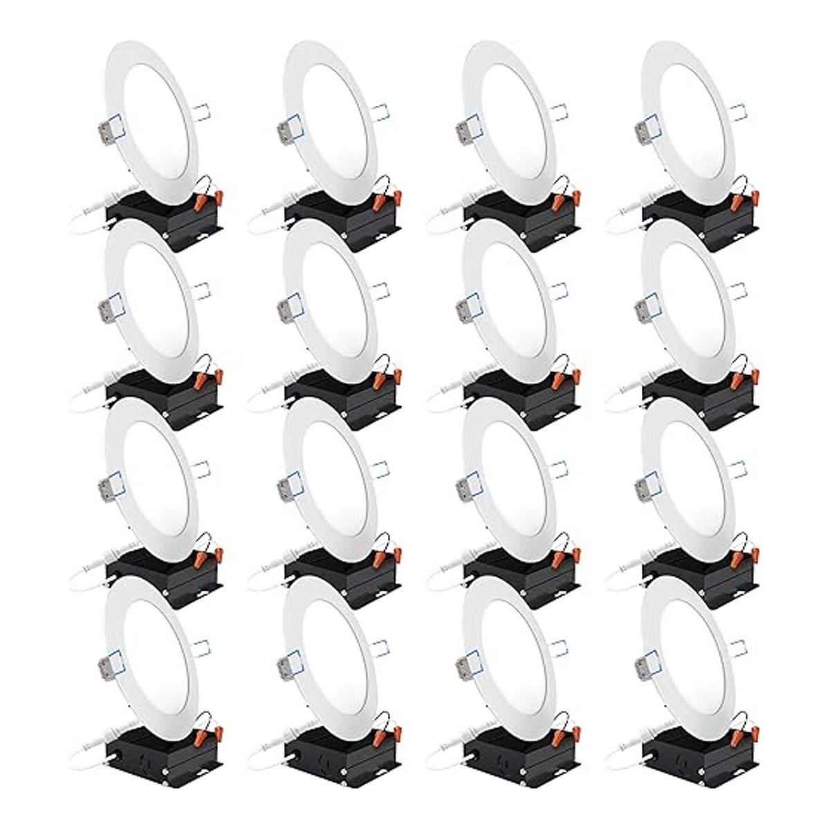 Luz LED delgada empotrable con caja de conexiones en