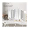 LUXFURNI Hollywood Espejo de maquillaje triple plegable_4