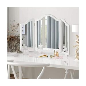 LUXFURNI Hollywood Espejo de maquillaje triple plegable_1