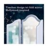 LUXFURNI Hollywood Espejo de maquillaje triple plegable_5