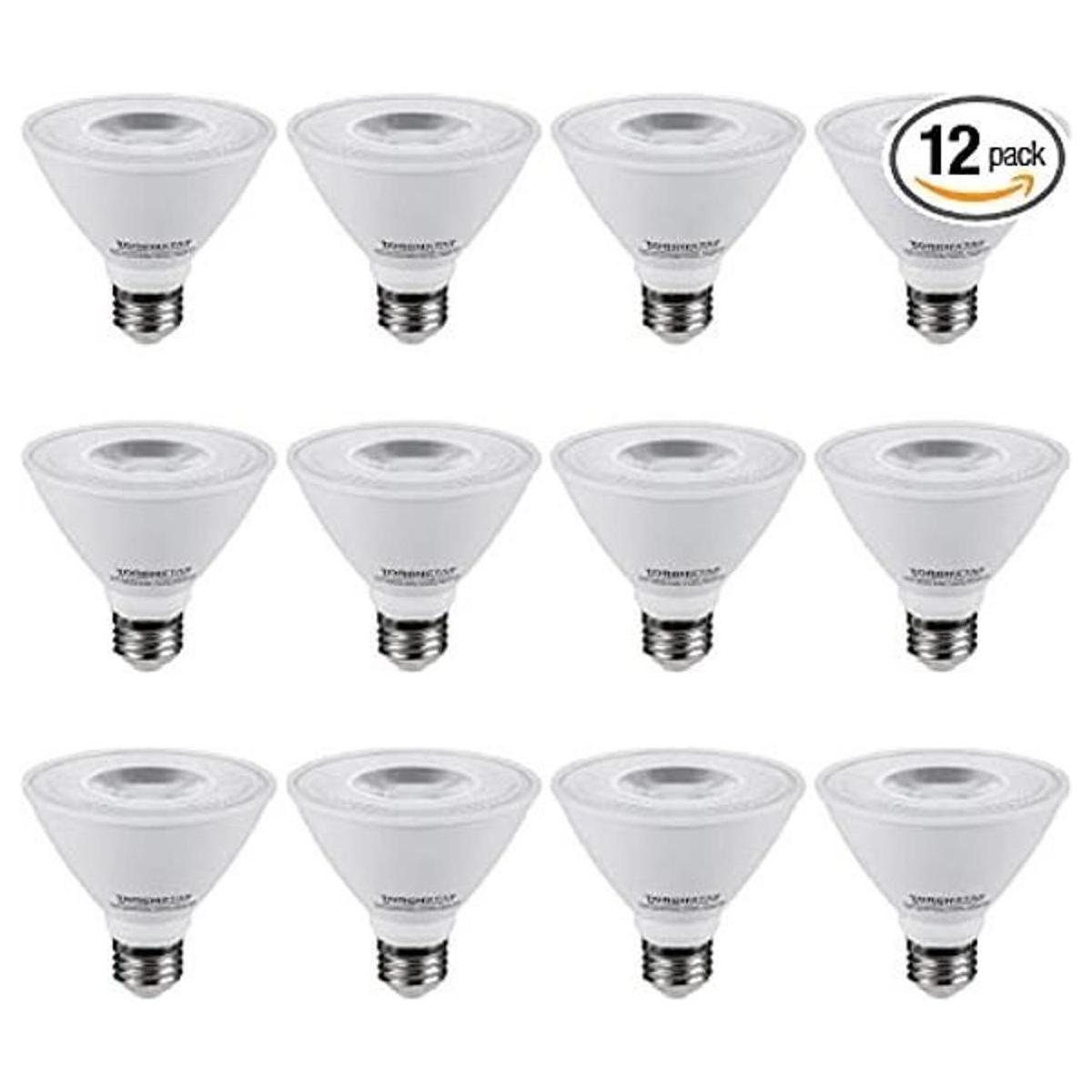 TORCHSTAR Paquete de 12 bombillas LED PAR30 de cuello