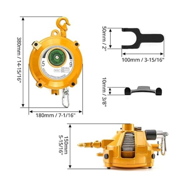 QWORK Equilibrador de resorte equilibrador retráctil de_6