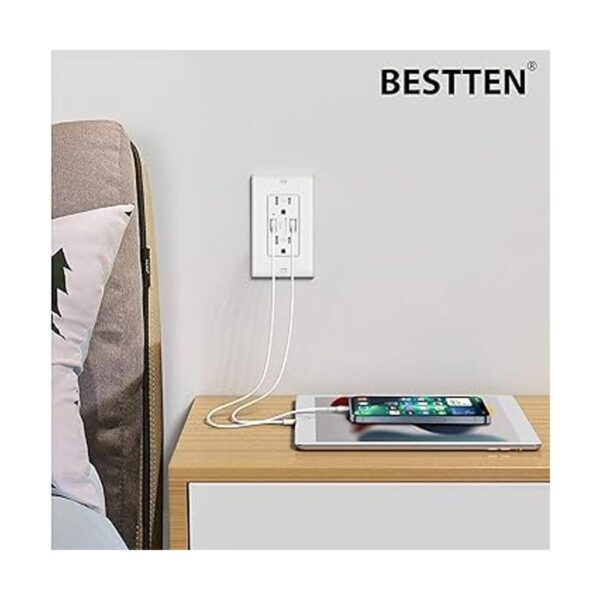 BESTTEN Toma de corriente USB de 3.6 A receptáculo de