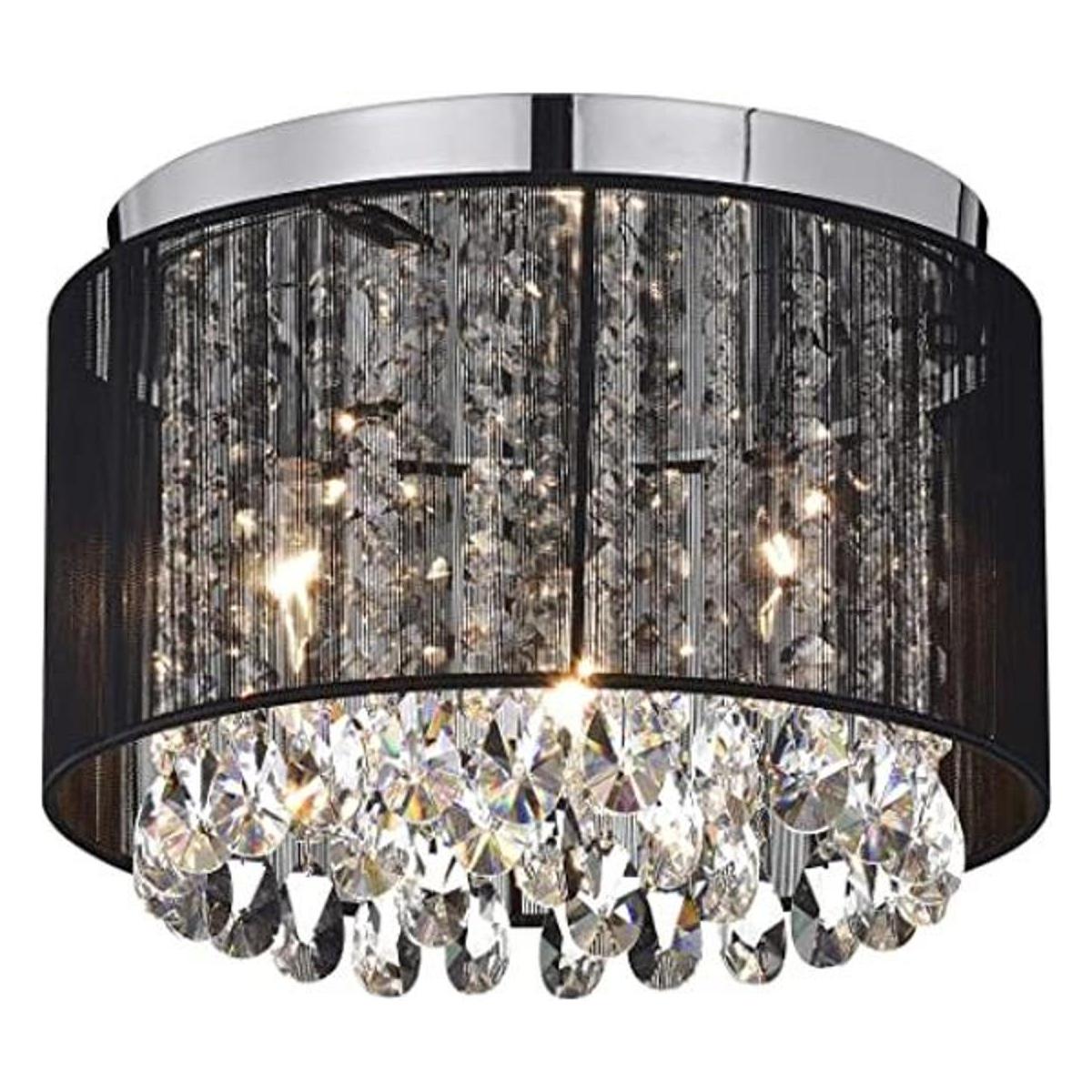 Candelabro negro pequeño de montaje empotrado lámpara de