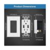 BESTTEN Toma de corriente USB de 3.6 A receptáculo de