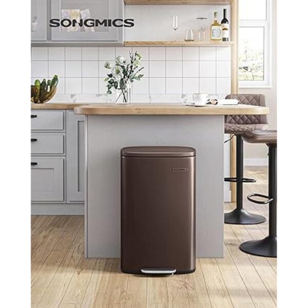 SONGMICS Bote de basura de 13 galones cubo de basura de_2