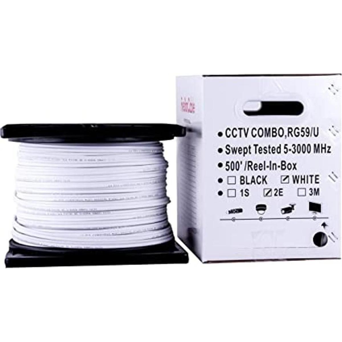 FiveStarCable Cable Cable coaxial RG59 Siamés CCTV Combo