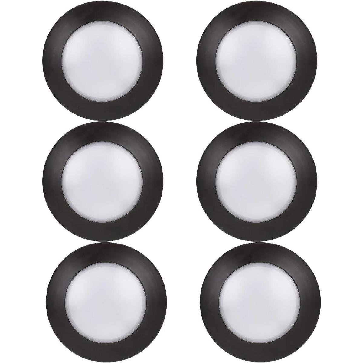 Paquete de 6 luces LED regulables de disco JBox de 46