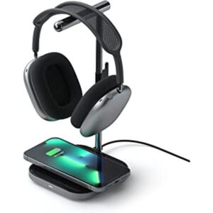 Satechi Soporte para auriculares 2 en 1 con cargador_1