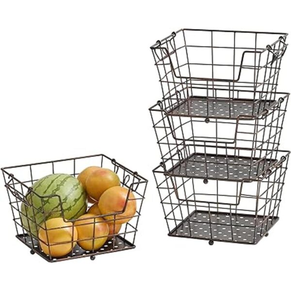 Gourmet Basics by Mikasa Ferme Cesta de metal de 4_5