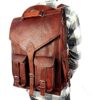Mochila de cuero de 18 pulgadas mochila ligera para_1