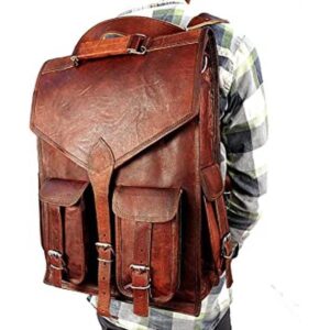 Mochila de cuero de 18 pulgadas mochila ligera para_1