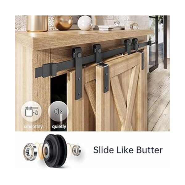 EaseLife Kit de rieles de 6 pies para puerta corrediza de