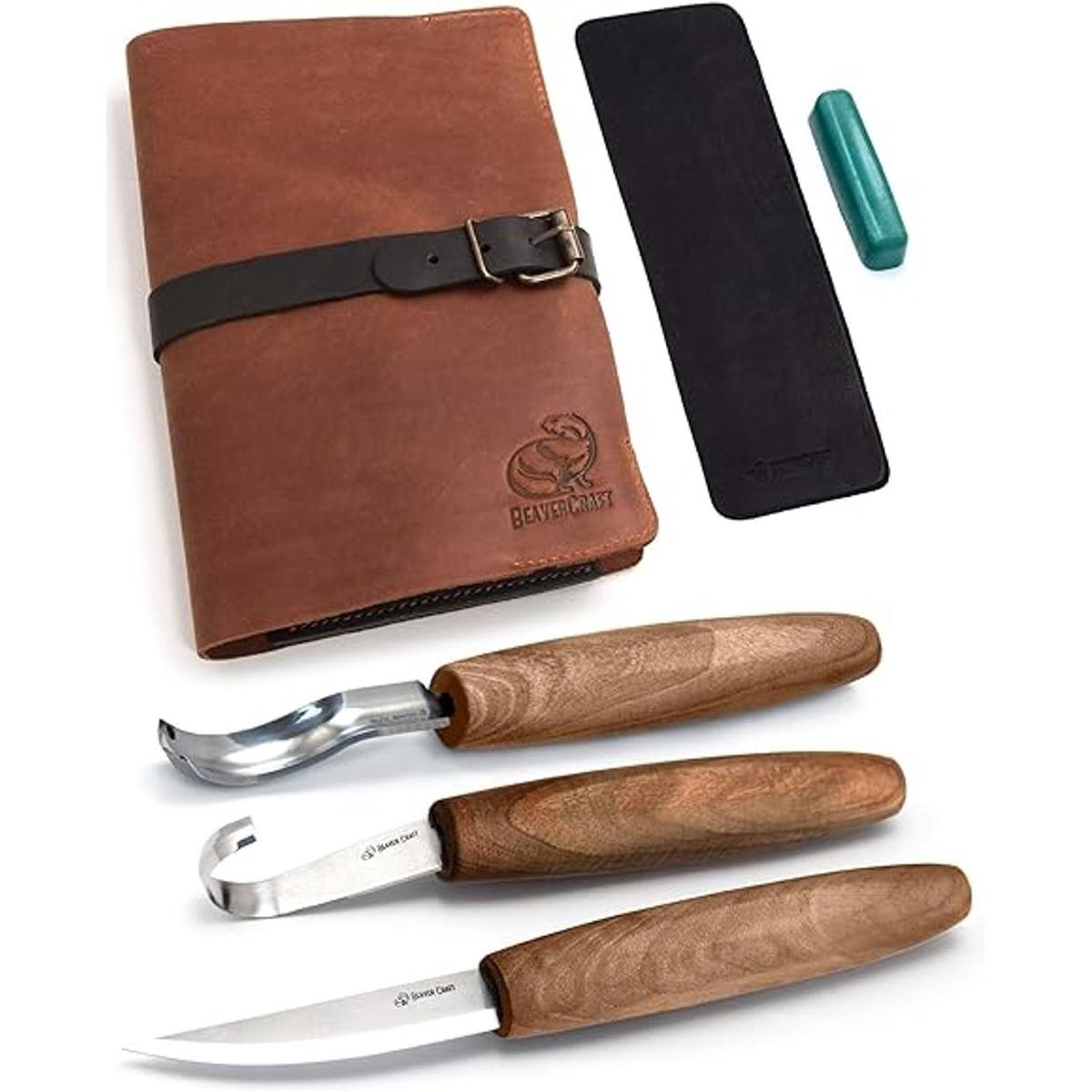 BeaverCraft Kit de herramientas de tallado de cuchara de