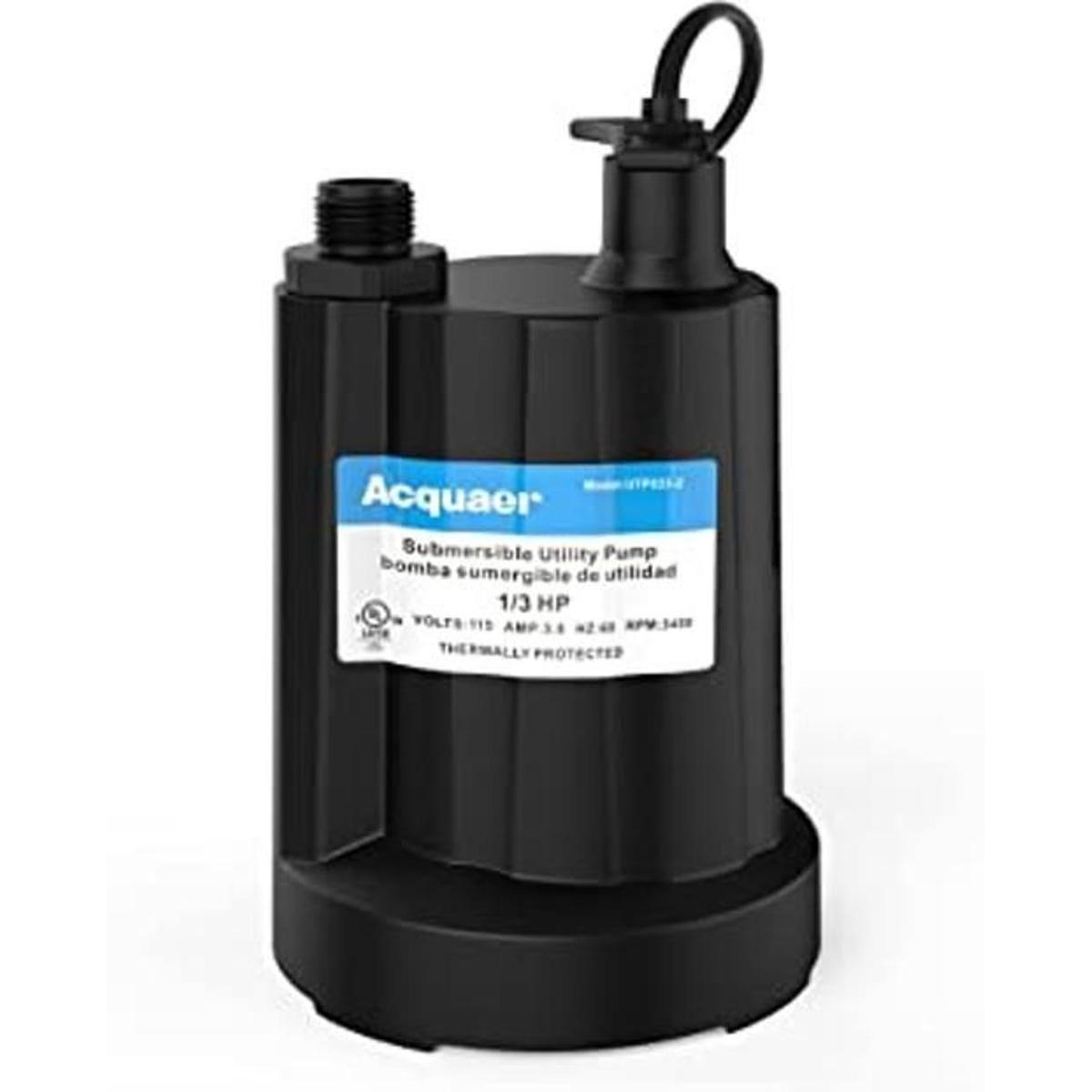Acquaer Bomba de agua sumergible de 13 HP 2160 GPH bomba