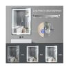 FITLAND Espejo LED de tocador de baño de 28 x 20 pulgadas_5
