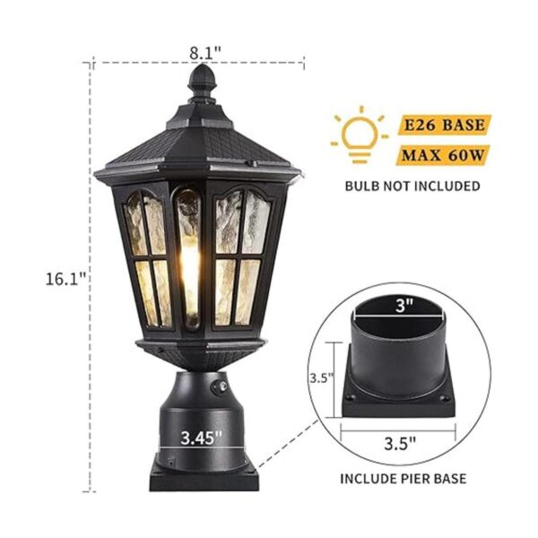 Eliphil Luz de poste para exteriores del atardecer al_4
