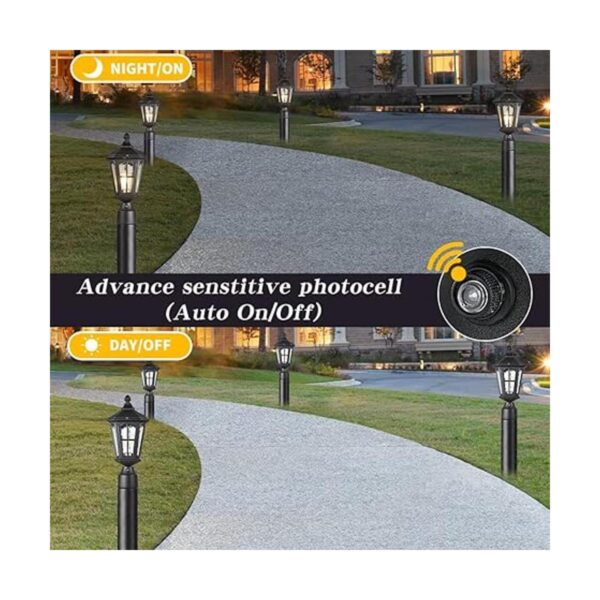 Eliphil Luz de poste para exteriores del atardecer al_2