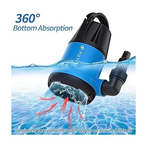 FOTING Bomba de sumidero sumergible de 1 HP para agua