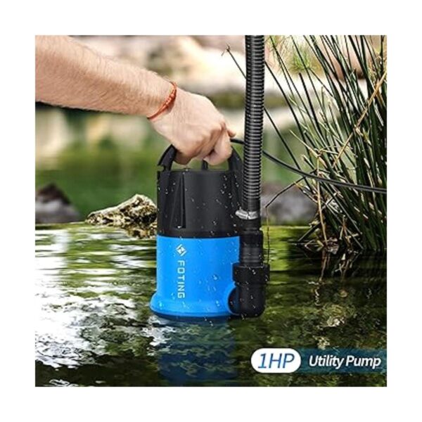 FOTING Bomba de sumidero sumergible de 1 HP para agua