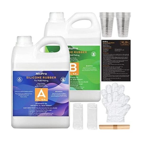 Nicpro Kit de fabricación de moldes de silicona de 15 A