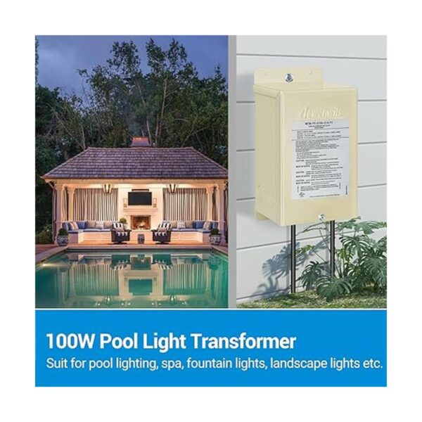 DEWENWILS Transformador de luz de piscina de 100 W 120 V_2