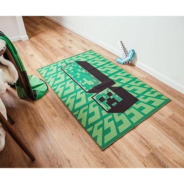 Minecraft Green Creeper Alfombra estampada 59.8 x 39.0 in
