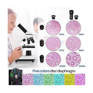 Microscopios 100X2000X para niños estudiantes y adultos_2
