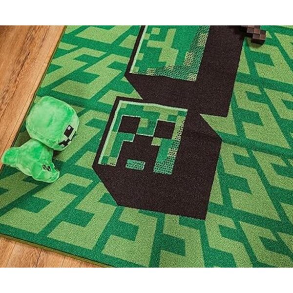 Minecraft Green Creeper Alfombra estampada 59.8 x 39.0 in