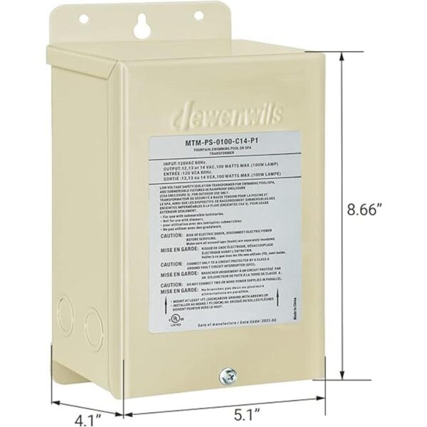 DEWENWILS Transformador de luz de piscina de 100 W 120 V_3