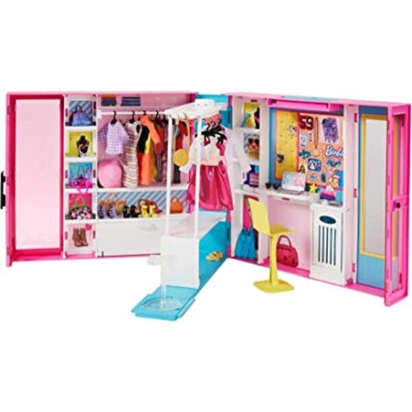 Barbie Armario de ensueño con más de 30 piezas armario de_1