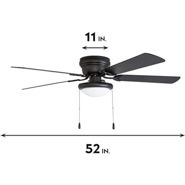 Portage Bay 50251 Hugger Ventilador de techo negro mate
