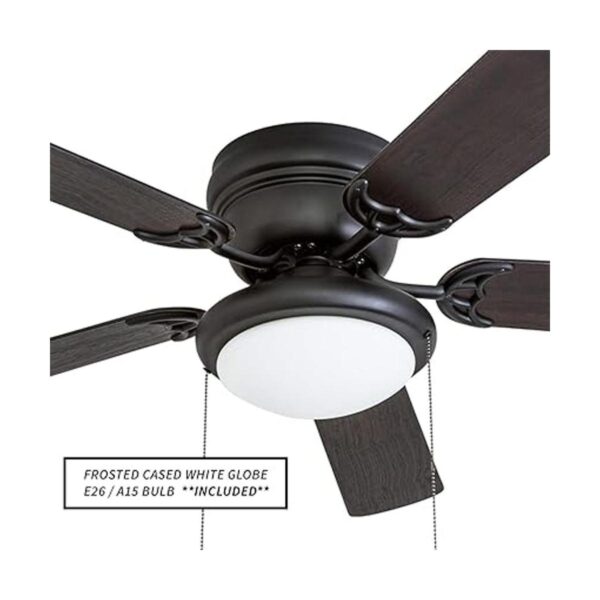 Portage Bay 50251 Hugger Ventilador de techo negro mate