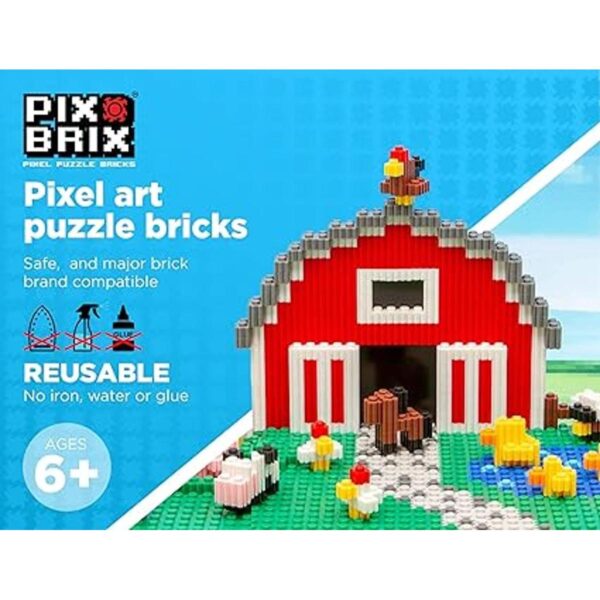 Pix Brix Pixel Art Ladrillos de rompecabezas Contenedor_2
