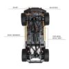 Camiones RC Rock Crawler WPL C24 RTR 116 color azul con_6