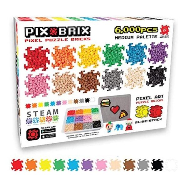 Pix Brix Pixel Art Ladrillos de rompecabezas Contenedor_1