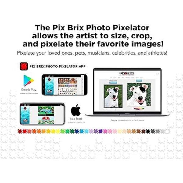 Pix Brix Pixel Art Ladrillos de rompecabezas Contenedor_4