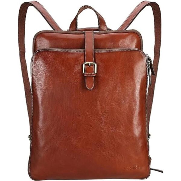 Banuce Mochila convertible de cuero italiano de grano