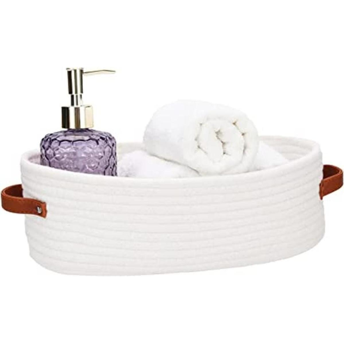 HLWDFLZ Cesta organizadora de encimera de baño cesta de